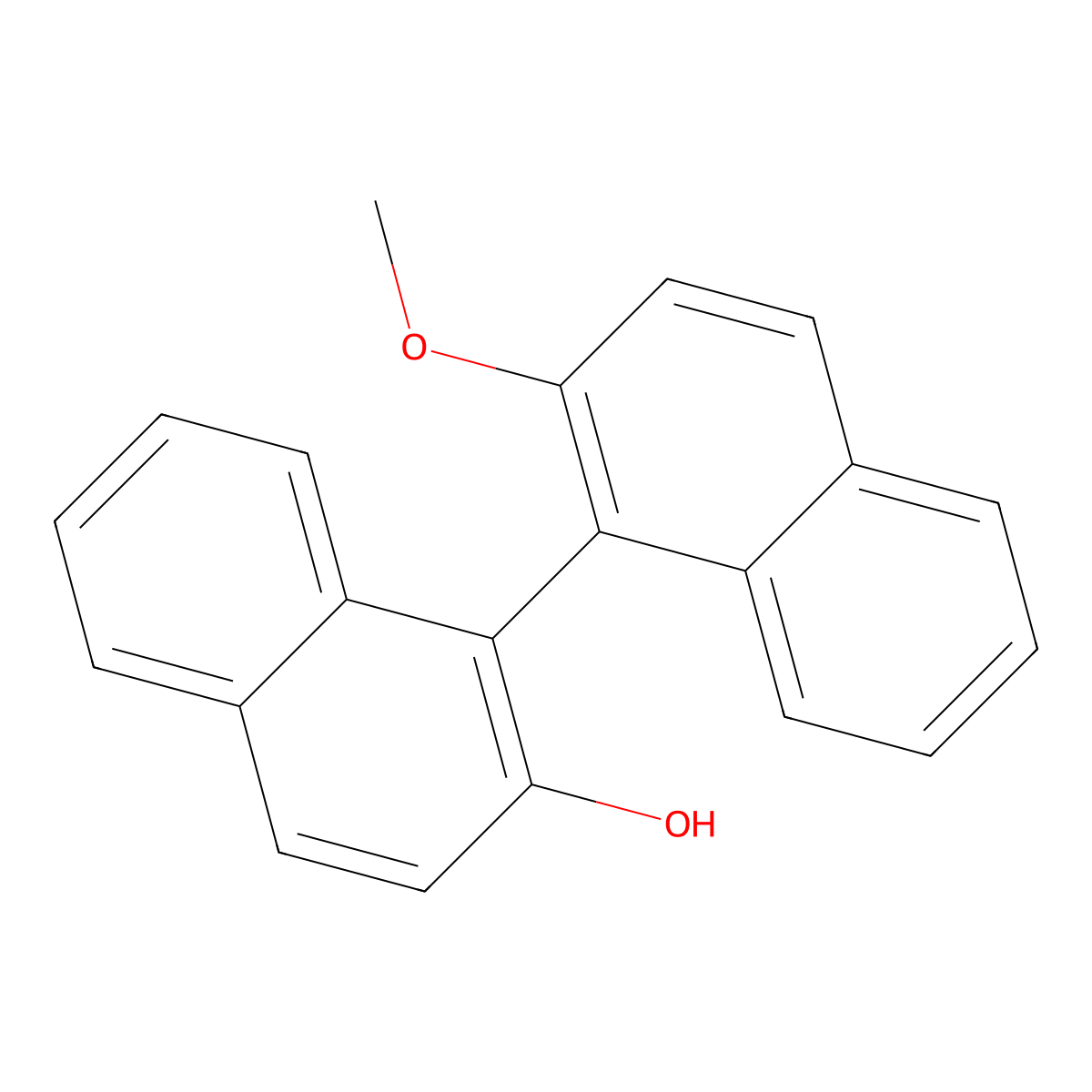 (R)-(+)-2'-Methoxy-(1,1'-binaphthalen)-2-ol molecular structure, CAS 35193-69-2