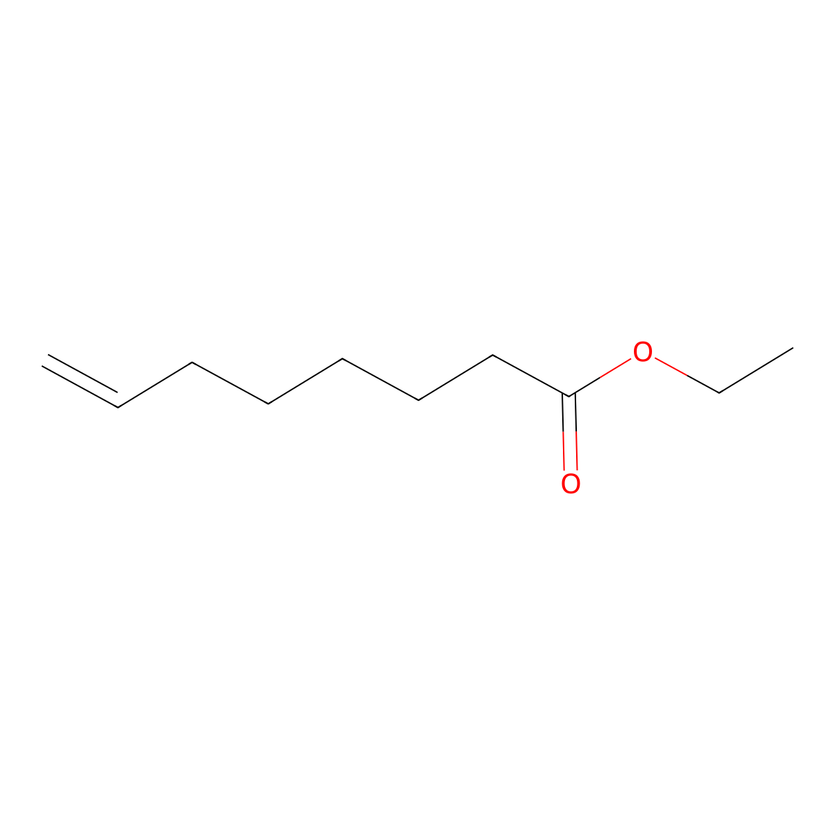 Ethyl 7-octenoate molecular structure, CAS 35194-38-8