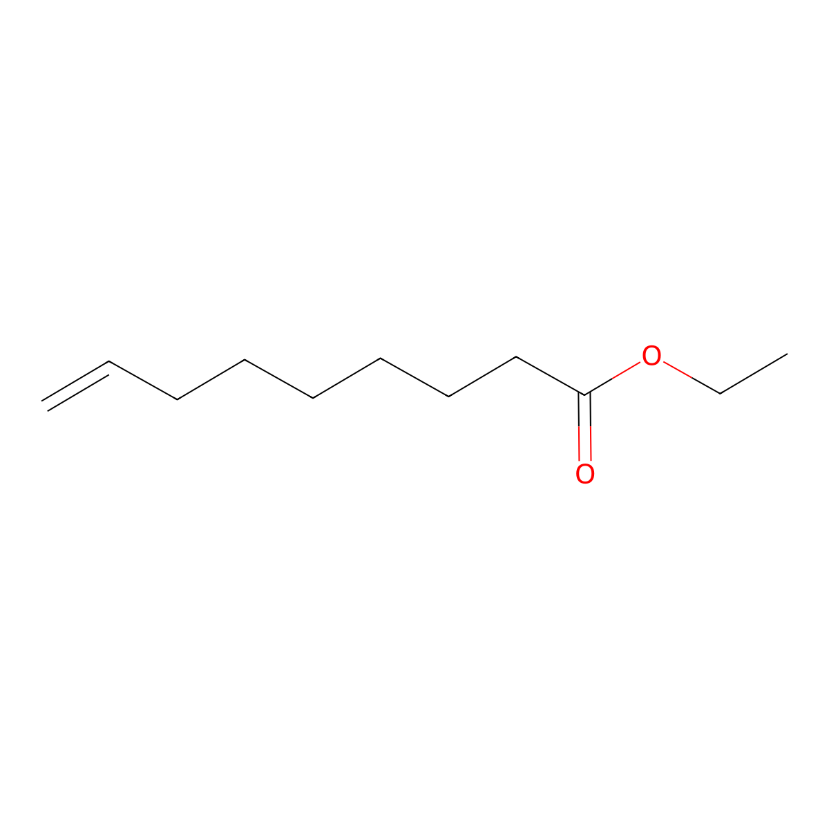 Ethyl 8-nonenoate molecular structure, CAS 35194-39-9