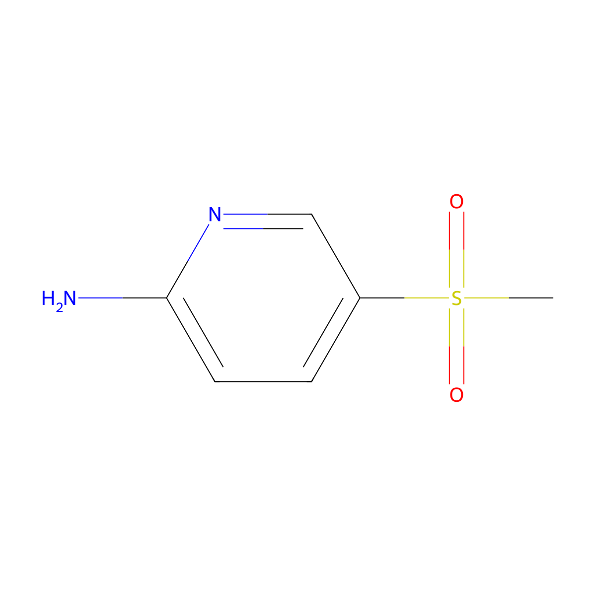5-Methanesulfonylpyridin-2-amine molecular structure, CAS 35196-11-3