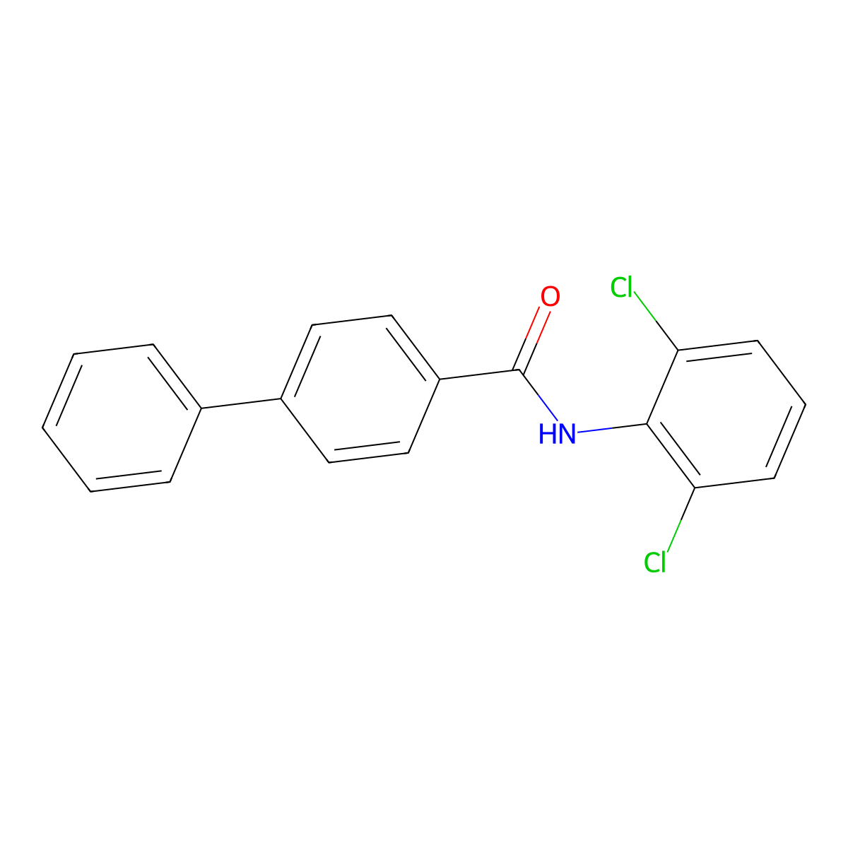 N-(2,6-dichlorophenyl)[1,1'-biphenyl]-4-carboxamide molecular structure, CAS 351975-94-5