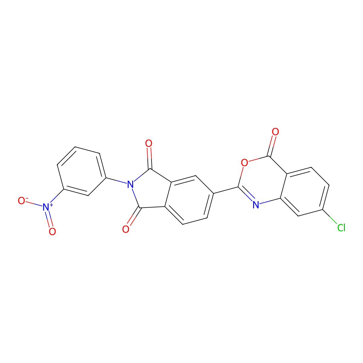 5-(7-Chloro-4-oxo-3,1-benzoxazin-2-yl)-2-(3-nitrophenyl)isoindole-1,3-dione molecular structure, CAS 351977-10-1