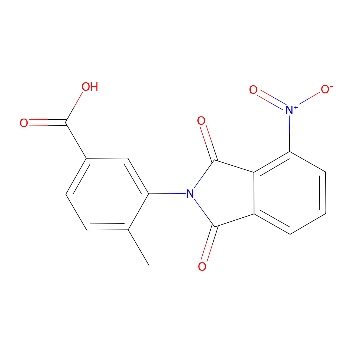 4-methyl-3-(4-nitro-1,3-dioxo-1,3-dihydro-2H-isoindol-2-yl)benzoic acid molecular structure, CAS 351977-55-4