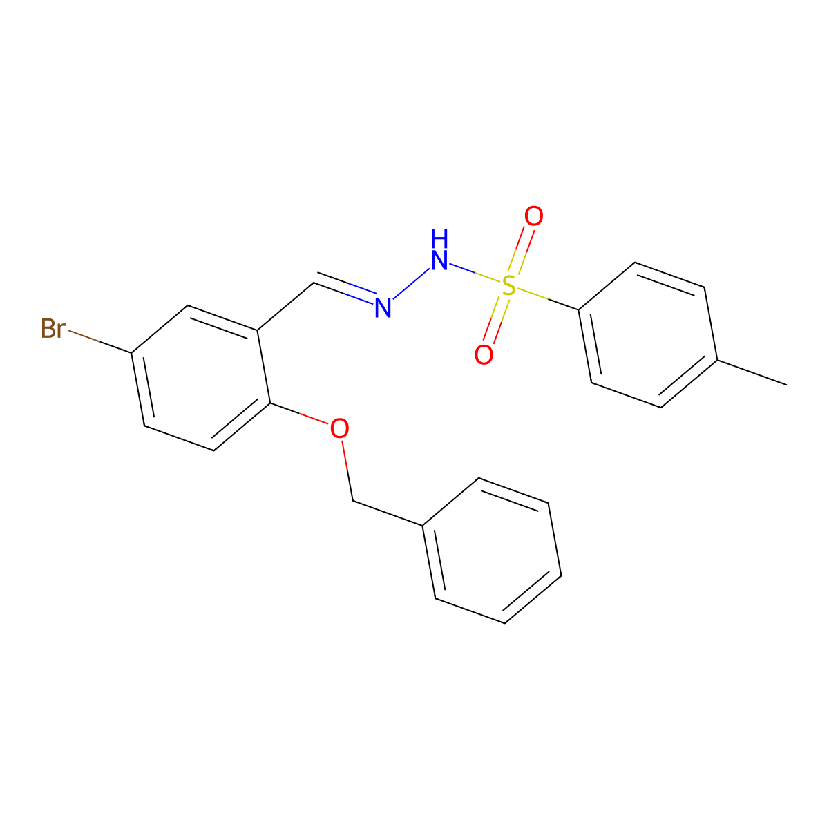 N'-{(E)-[2-(benzyloxy)-5-bromophenyl]methylidene}-4-methylbenzenesulfonohydrazide molecular structure, CAS 351978-57-9