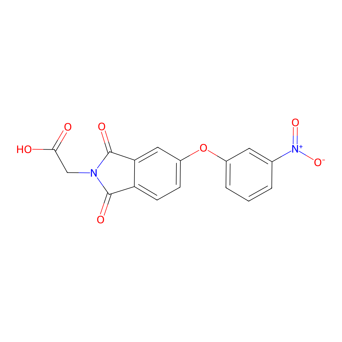 2-[5-(3-Nitrophenoxy)-1,3-dioxoisoindol-2-yl]acetic acid molecular structure, CAS 351979-54-9