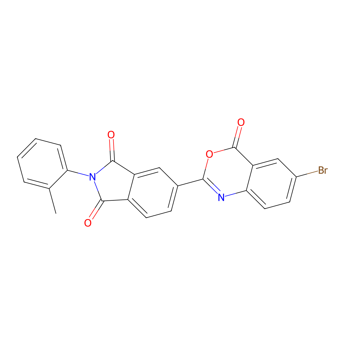 5-(6-Bromo-4-oxo-3,1-benzoxazin-2-yl)-2-(2-methylphenyl)isoindole-1,3-dione molecular structure, CAS 351979-83-4