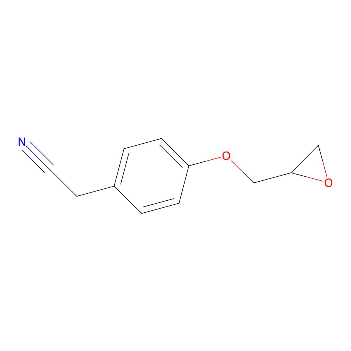4-(2-Oxiranylmethoxy)benzeneacetonitrile molecular structure, CAS 35198-42-6