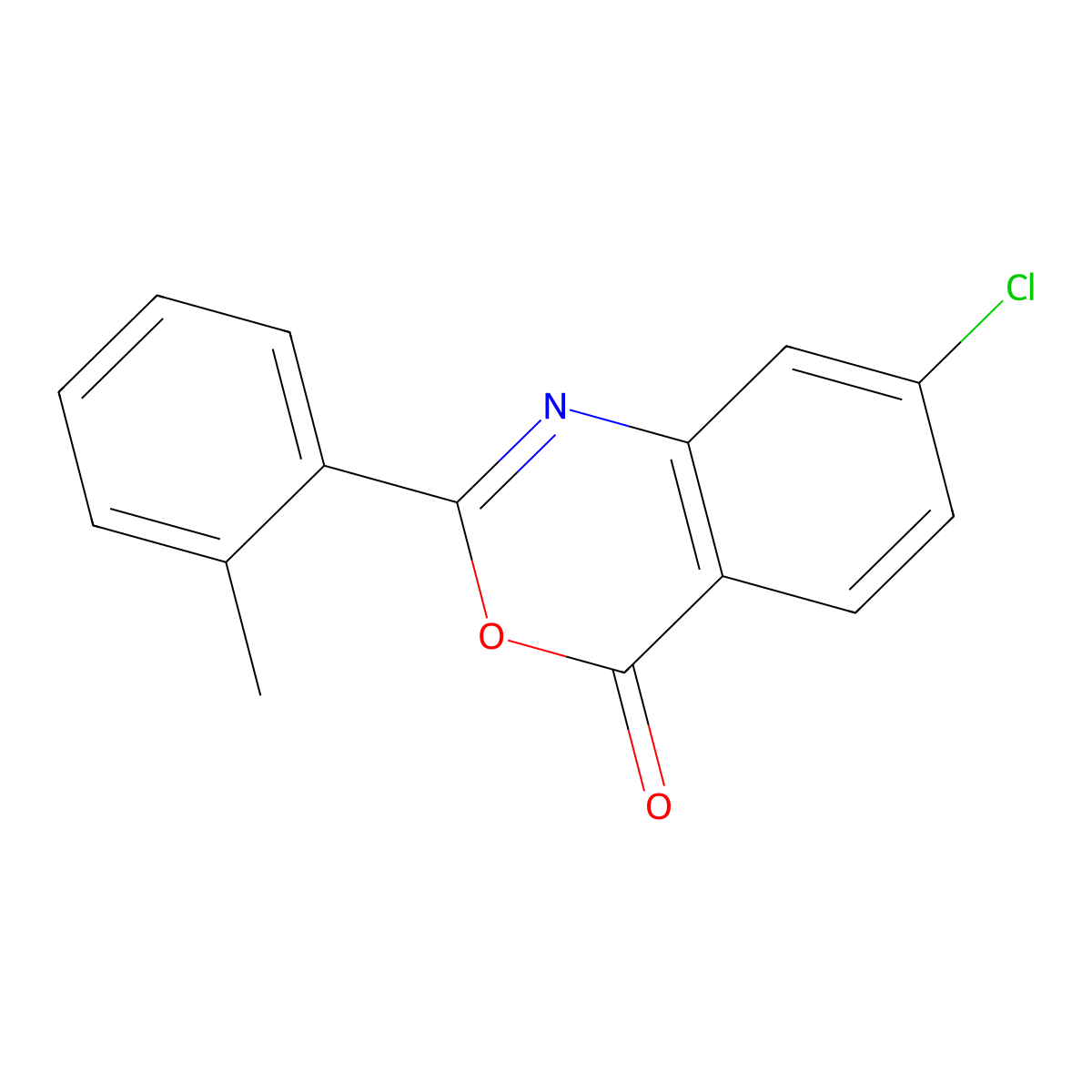 7-chloro-2-(2-methylphenyl)-4H-3,1-benzoxazin-4-one molecular structure, CAS 351980-61-5