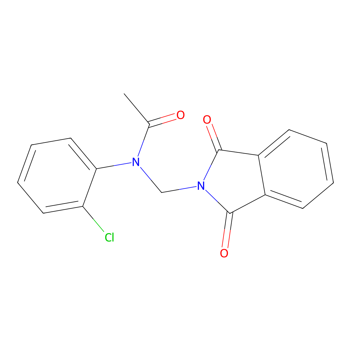 N-(2-chlorophenyl)-N-[(1,3-dioxoisoindol-2-yl)methyl]acetamide molecular structure, CAS 351980-99-9