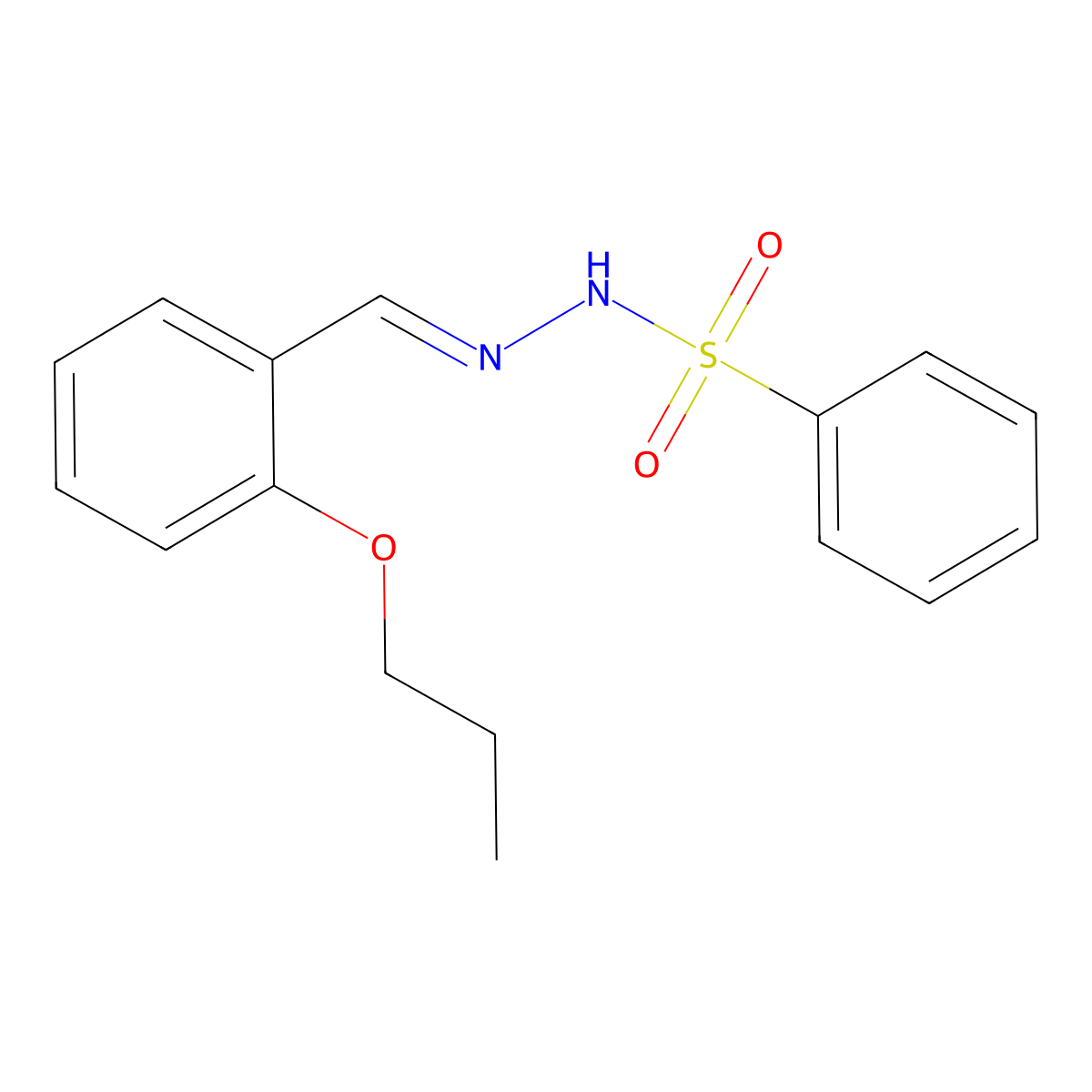 N'-[(E)-(2-propoxyphenyl)methylidene]benzenesulfonohydrazide molecular structure, CAS 351981-60-7