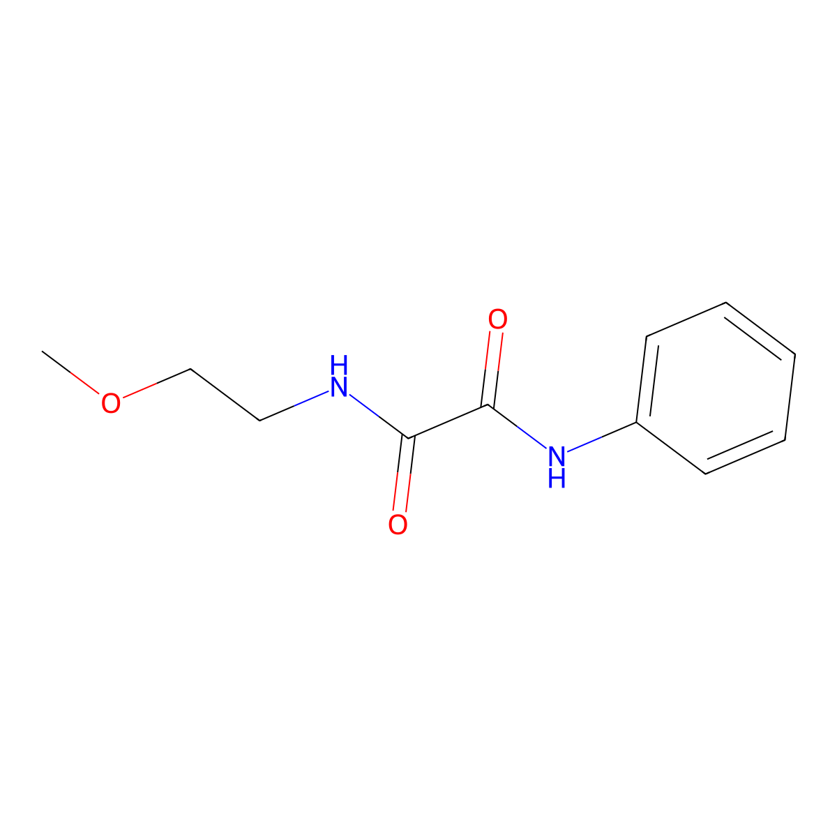 N-(2-methoxyethyl)-N'-phenylethanediamide molecular structure, CAS 351982-13-3