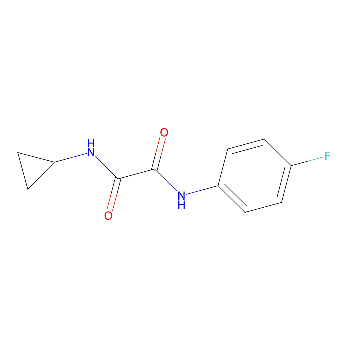 N-cyclopropyl-N'-(4-fluorophenyl)ethanediamide molecular structure, CAS 351982-26-8