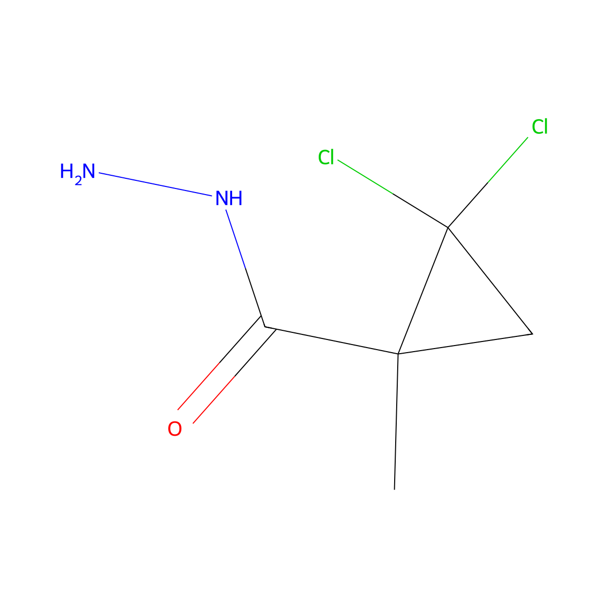 2,2-Dichloro-1-methylcyclopropanecarbohydrazide molecular structure, CAS 351982-73-5