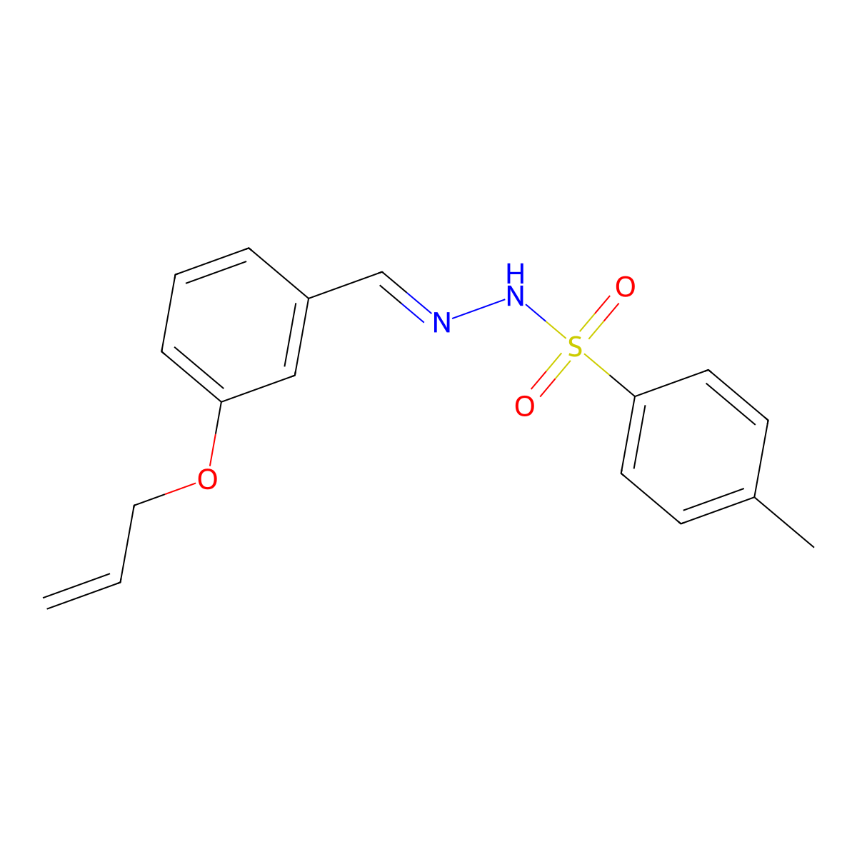 4-methyl-N'-{(E)-[3-(prop-2-en-1-yloxy)phenyl]methylidene}benzenesulfonohydrazide molecular structure, CAS 351982-79-1
