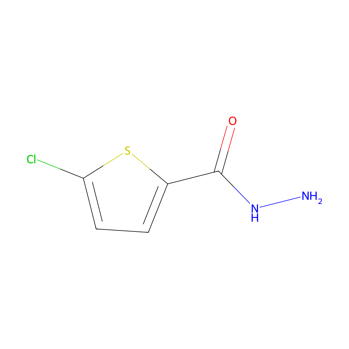 5-Chlorothiophene-2-carboxylic acid hydrazide molecular structure, CAS 351983-31-8