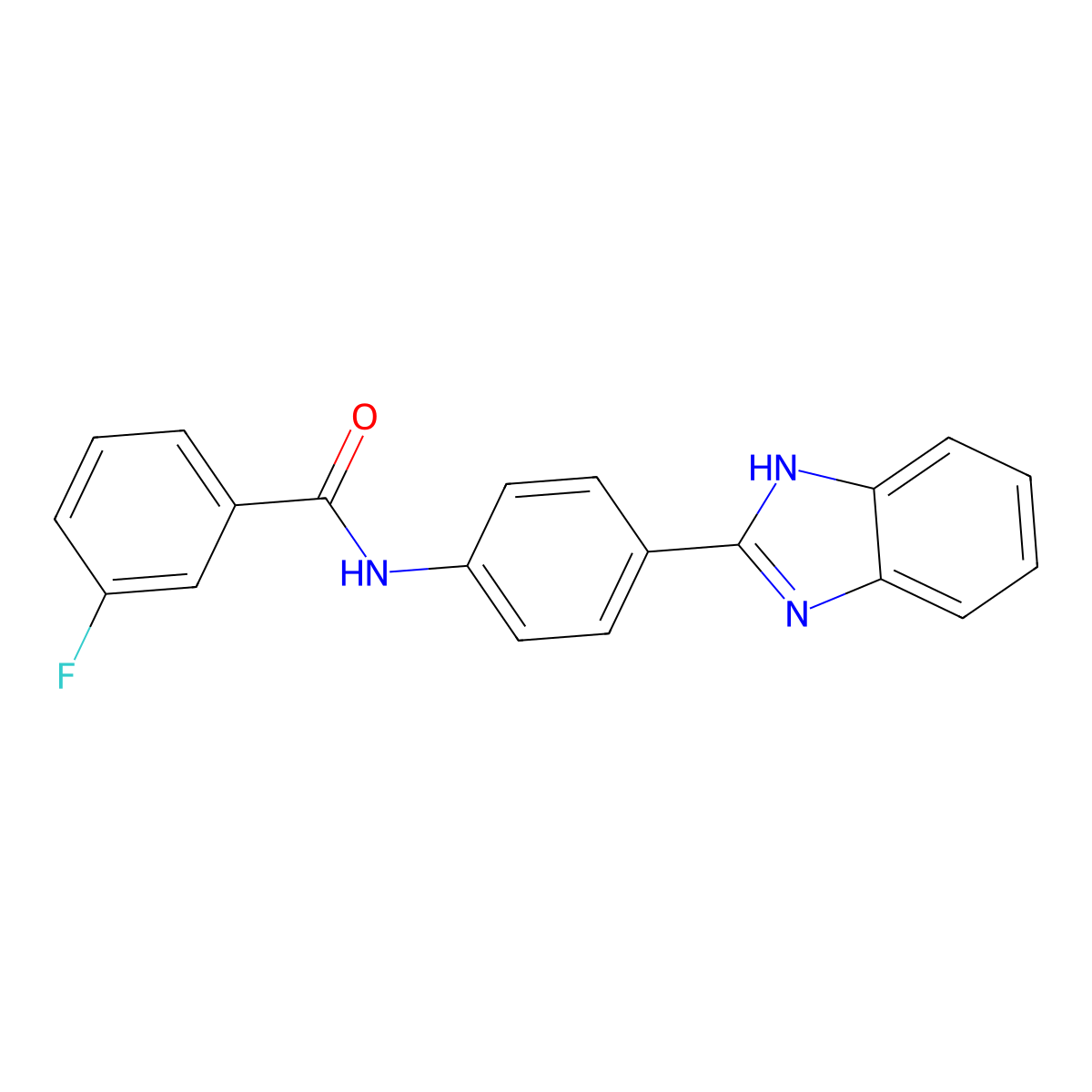 N-[4-(1H-benzimidazol-2-yl)phenyl]-3-fluorobenzamide molecular structure, CAS 351983-62-5