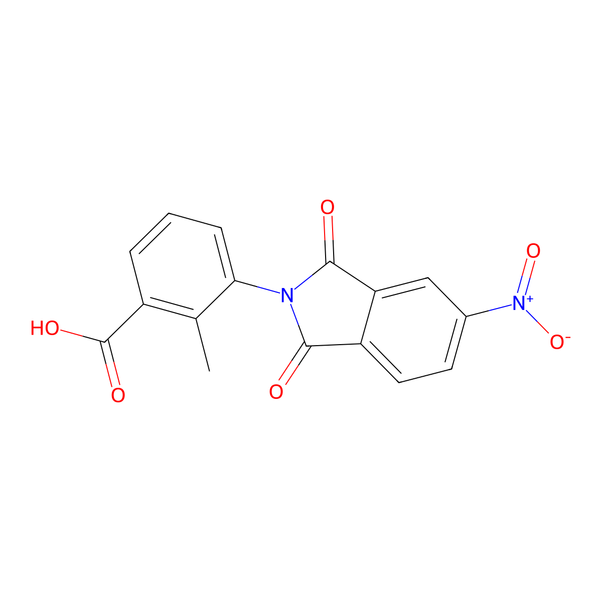 2-methyl-3-(5-nitro-1,3-dioxo-1,3-dihydro-2H-isoindol-2-yl)benzoic acid molecular structure, CAS 351983-70-5