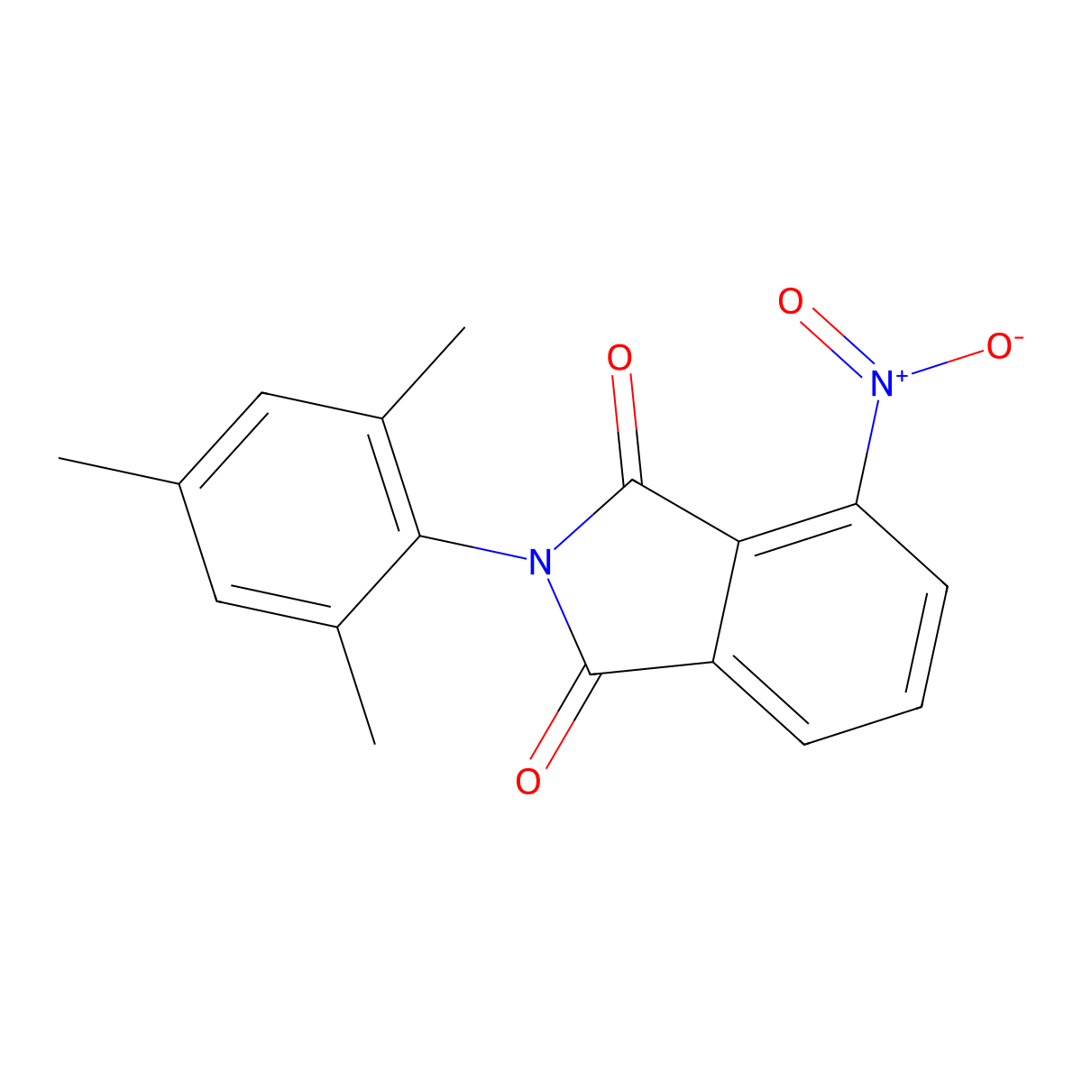 4-nitro-2-mesityl-1H-isoindole-1,3(2H)-dione molecular structure, CAS 351984-67-3