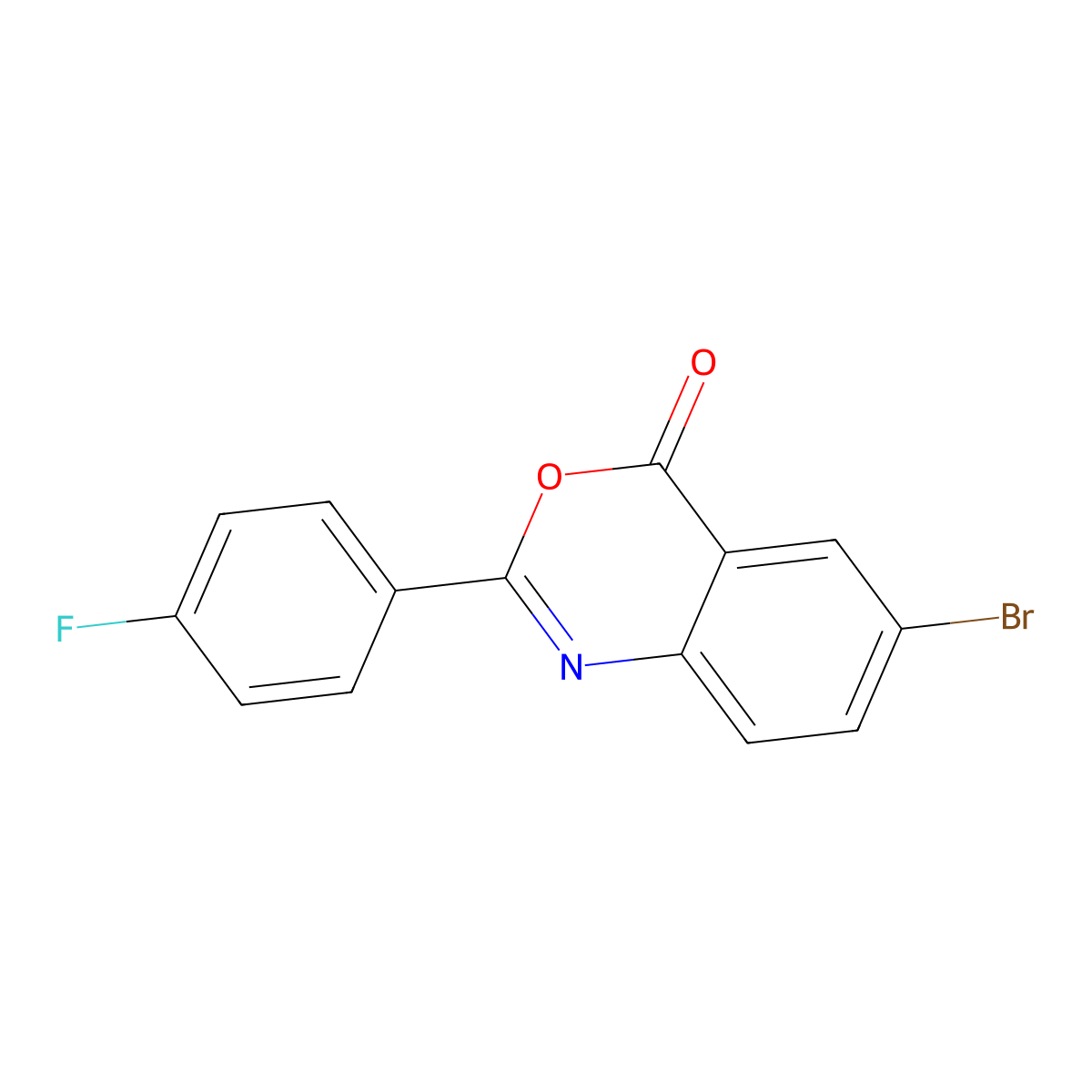 6-bromo-2-(4-fluorophenyl)-4H-3,1-benzoxazin-4-one molecular structure, CAS 351988-05-1