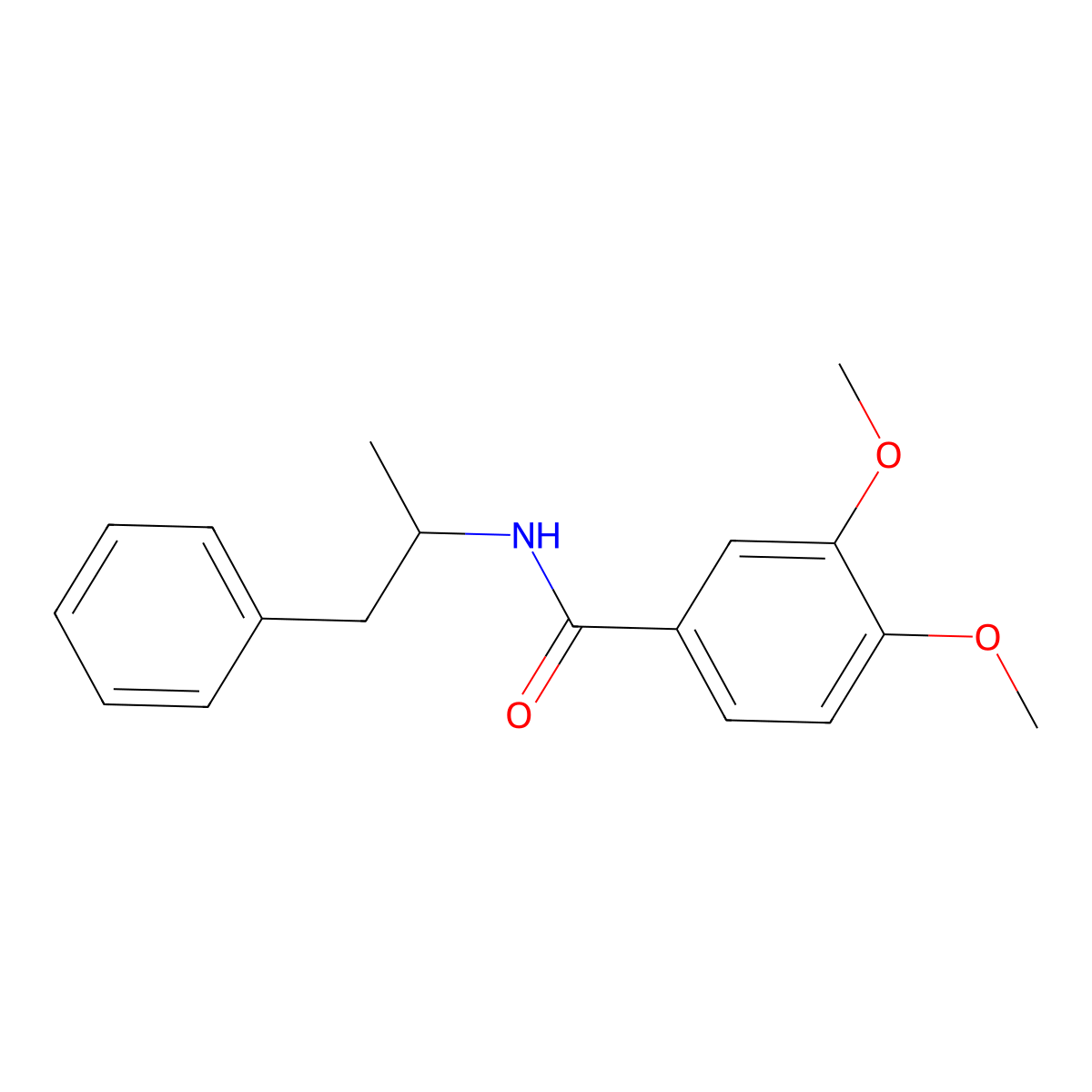 3,4-dimethoxy-N-(1-phenylpropan-2-yl)benzamide molecular structure, CAS 351988-57-3