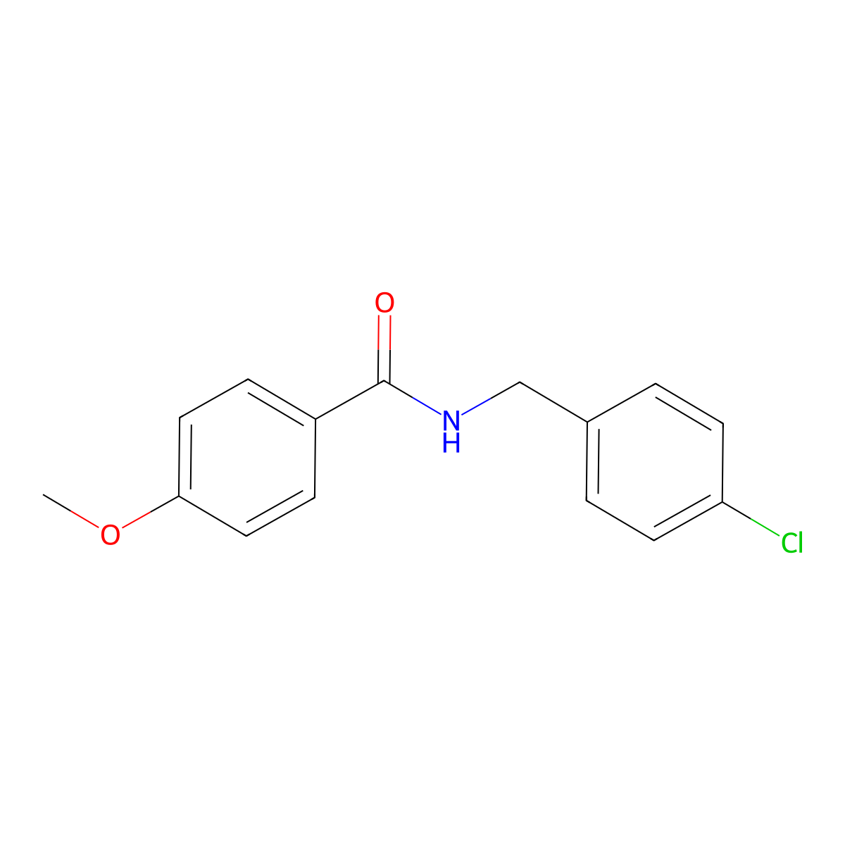 N-(4-chlorobenzyl)-4-methoxybenzamide molecular structure, CAS 351988-72-2