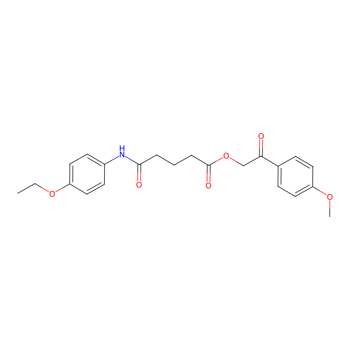 [2-(4-Methoxyphenyl)-2-oxoethyl] 5-(4-ethoxyanilino)-5-oxopentanoate molecular structure, CAS 351989-31-6