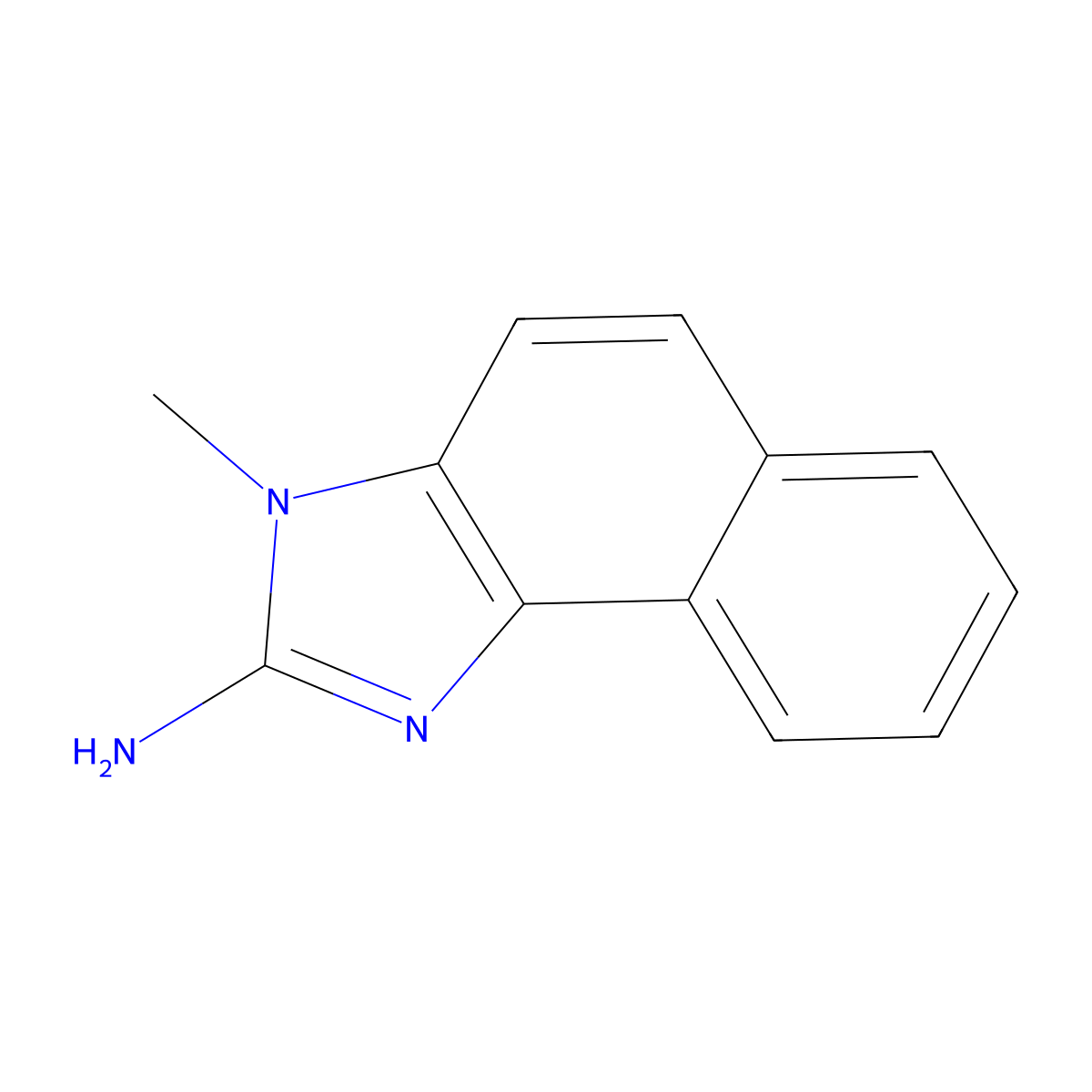 3H-Naphth(1,2-d)imidazol-2-amine, 3-methyl- molecular structure, CAS 35199-58-7