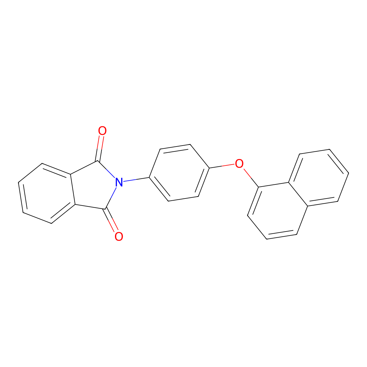 2-(4-Naphthalen-1-yloxyphenyl)isoindole-1,3-dione molecular structure, CAS 351990-03-9