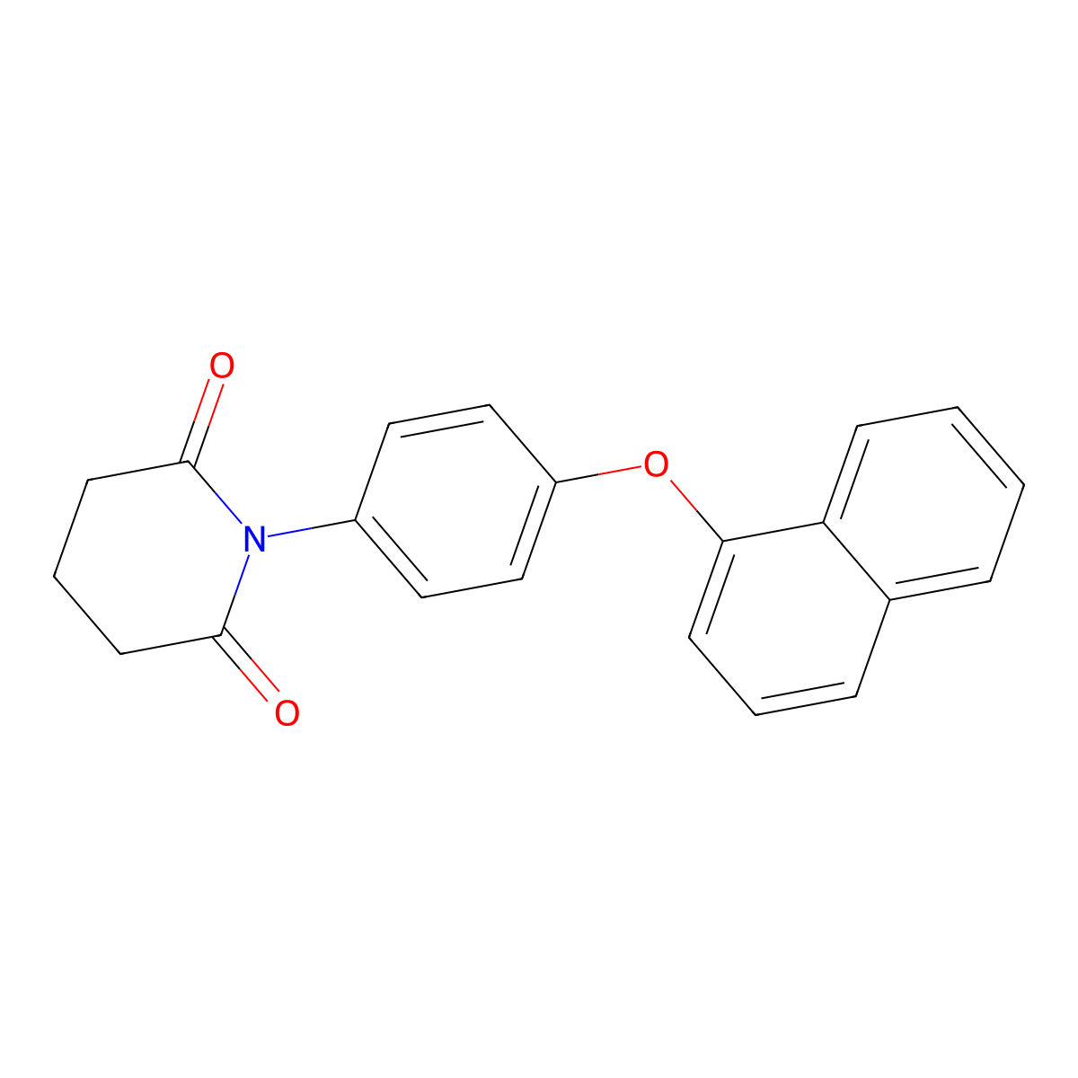 1-[4-(1-Naphthyloxy)phenyl]-2,6-piperidinedione molecular structure, CAS 351990-07-3