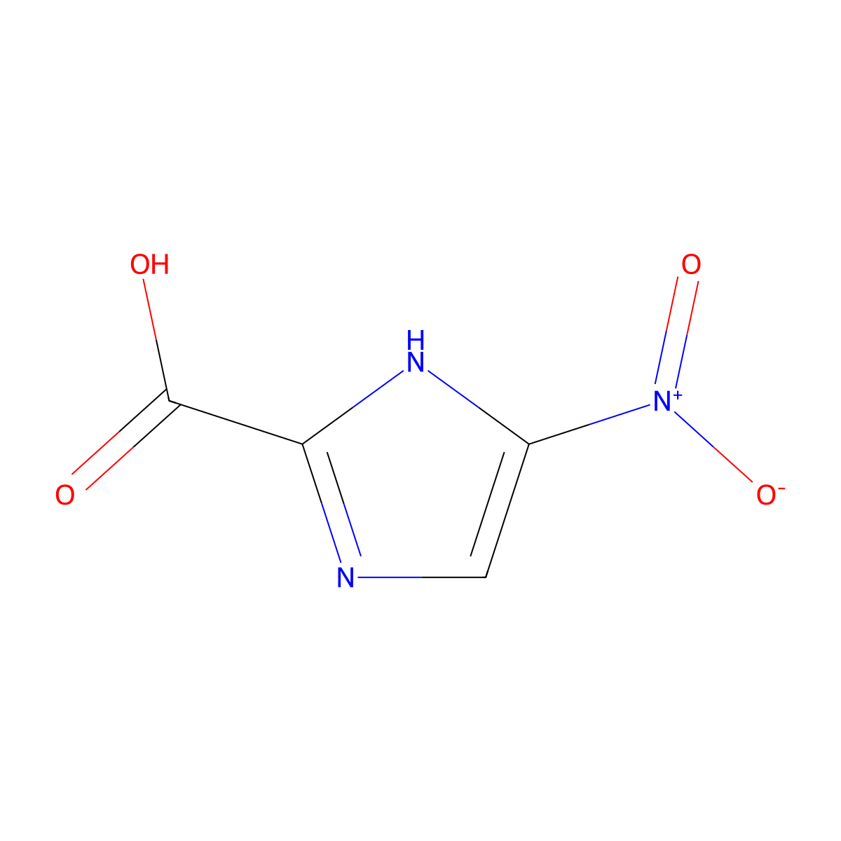 5-nitro-1H-imidazole-2-carboxylic acid molecular structure, CAS 351990-51-7