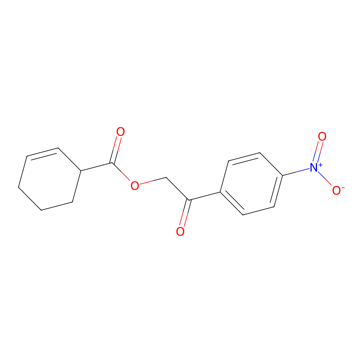 2-(4-Nitrophenyl)-2-oxoethyl cyclohex-2-ene-1-carboxylate molecular structure, CAS 351990-88-0