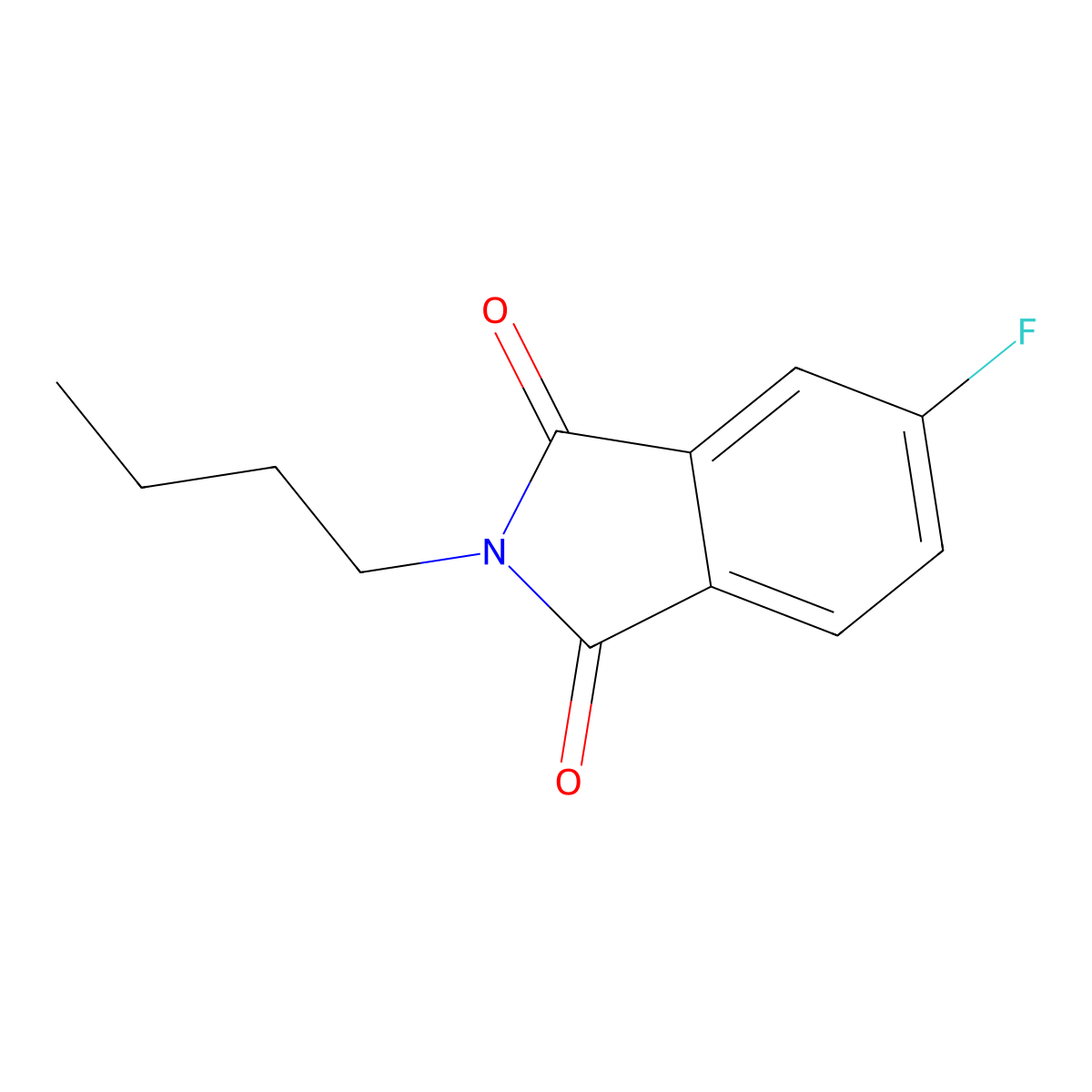 2-Butyl-5-fluoroisoindoline-1,3-dione molecular structure, CAS 351992-03-5