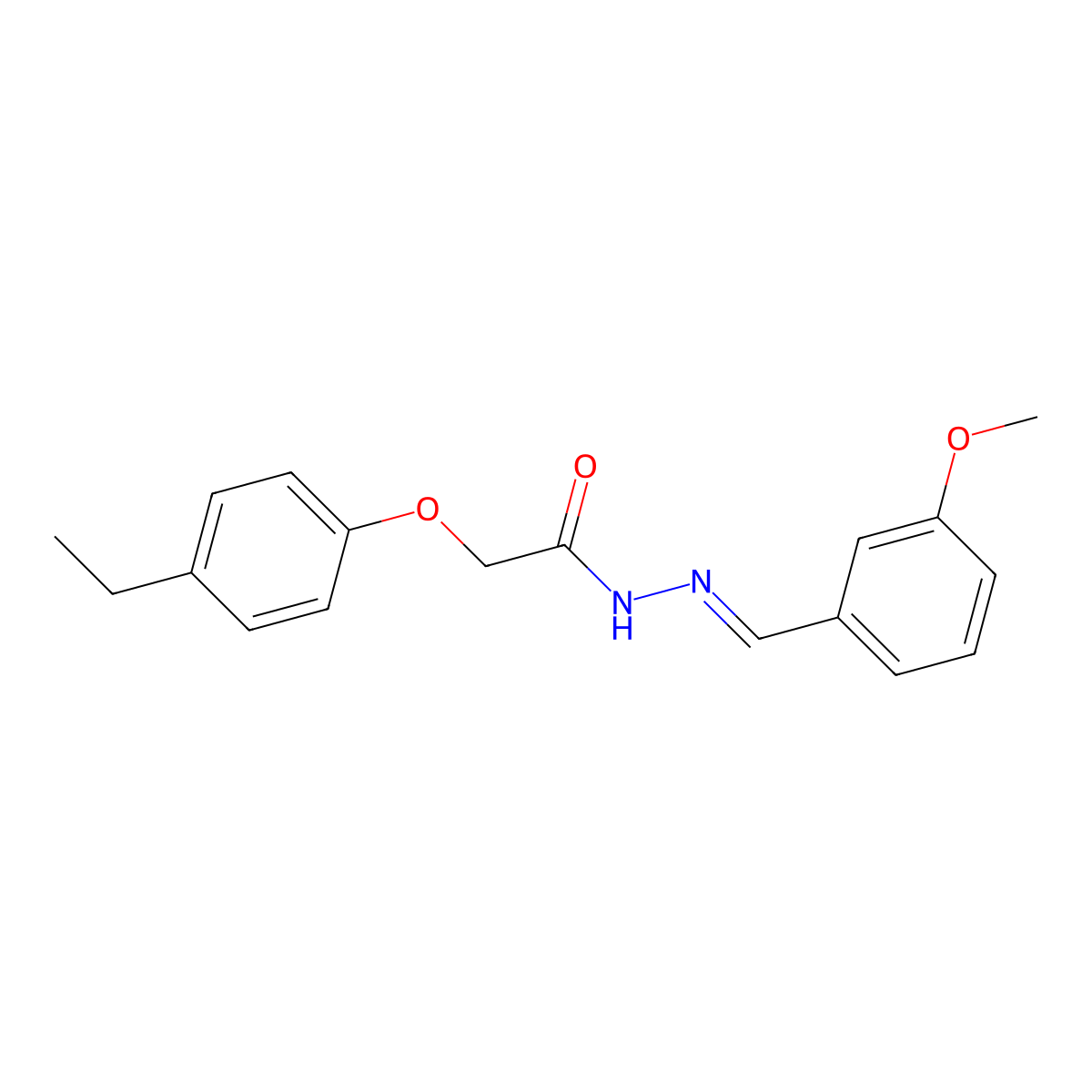 2-(4-Ethylphenoxy)acetic acid 2-[(3-methoxyphenyl)methylene]hydrazide molecular structure, CAS 351992-04-6