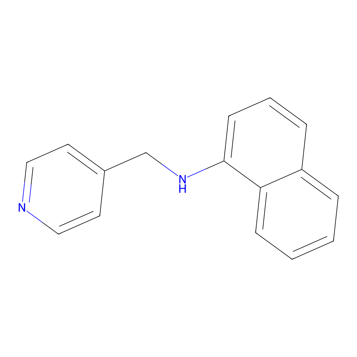 N-(pyridin-4-ylmethyl)naphthalen-1-amine molecular structure, CAS 351992-06-8
