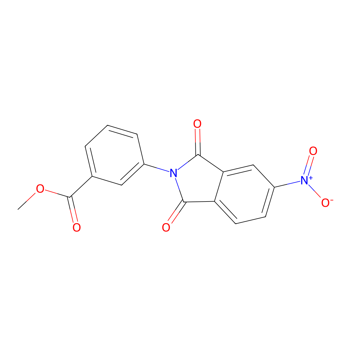 methyl 3-(5-nitro-1,3-dioxo-1,3-dihydro-2H-isoindol-2-yl)benzoate molecular structure, CAS 351992-94-4