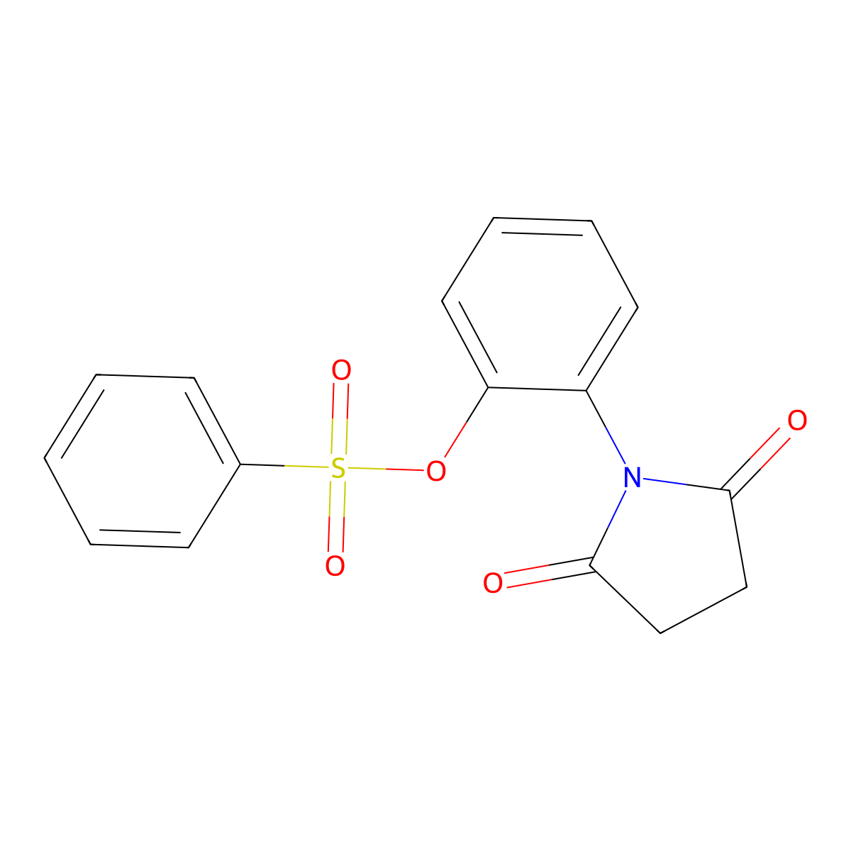 2-(2,5-Dioxo-1-pyrrolidinyl)phenyl benzenesulfonate molecular structure, CAS 351993-04-9