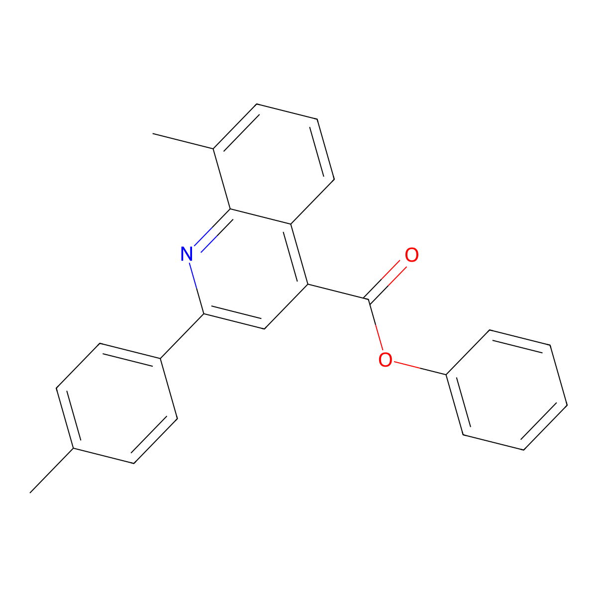 Phenyl 8-methyl-2-(4-methylphenyl)-4-quinolinecarboxylate molecular structure, CAS 351993-24-3