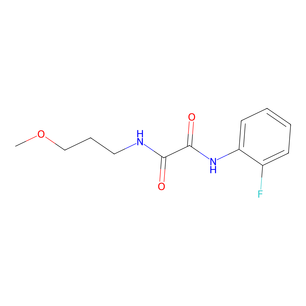 N'-(2-fluorophenyl)-N-(3-methoxypropyl)oxamide molecular structure, CAS 351994-16-6