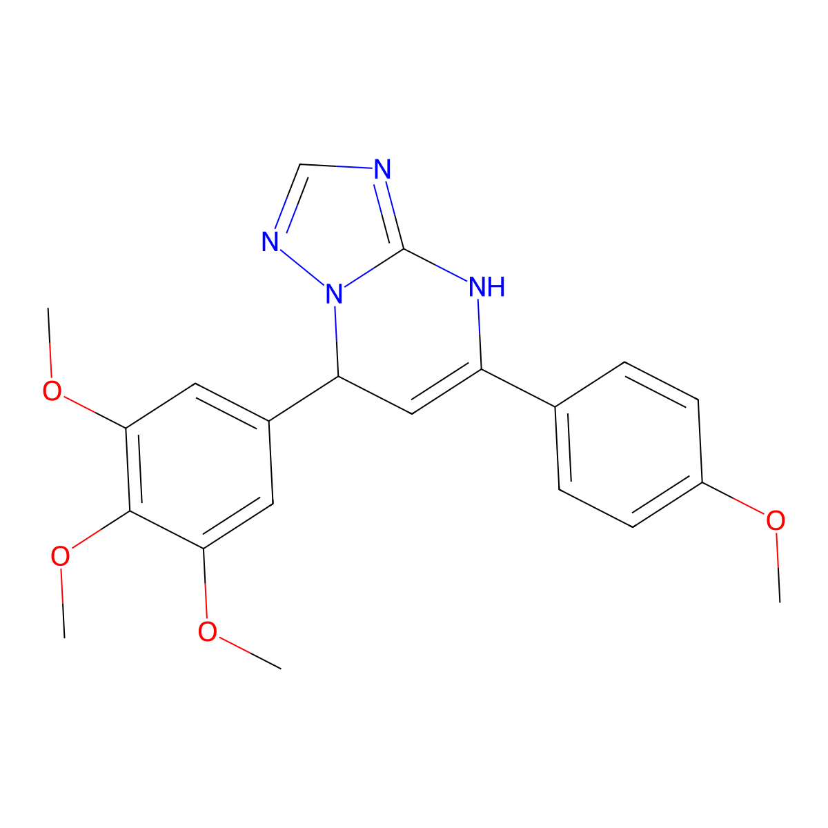 5-(4-Methoxyphenyl)-7-(3,4,5-trimethoxyphenyl)-4,7-dihydro[1,2,4]triazolo[1,5-a]pyrimidine molecular structure, CAS 351994-59-7
