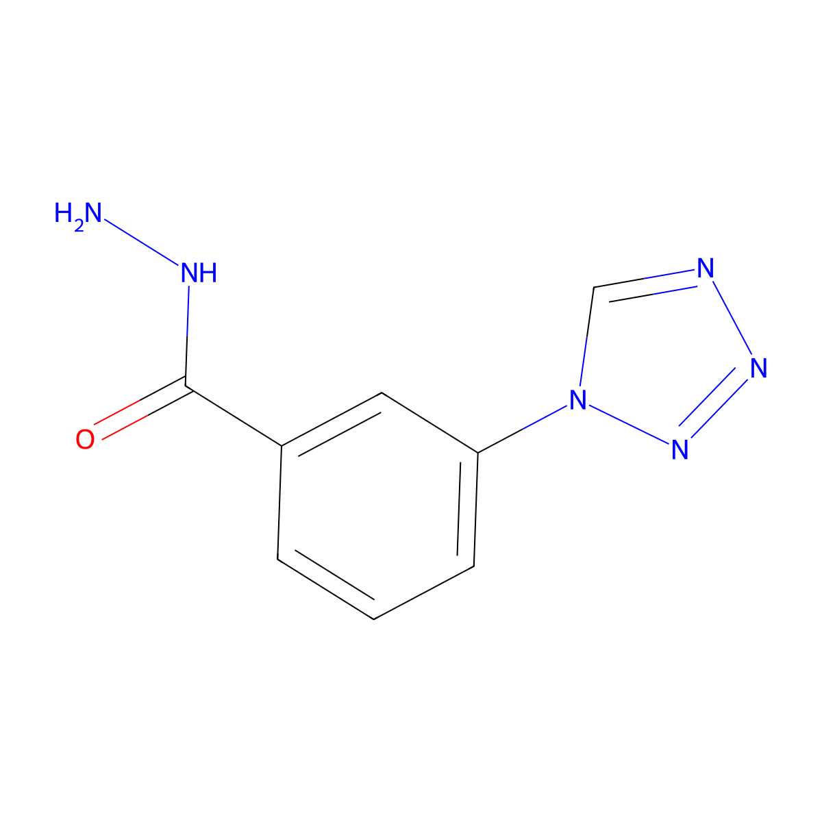 3-(1H-tetrazol-1-yl)benzohydrazide molecular structure, CAS 351994-81-5