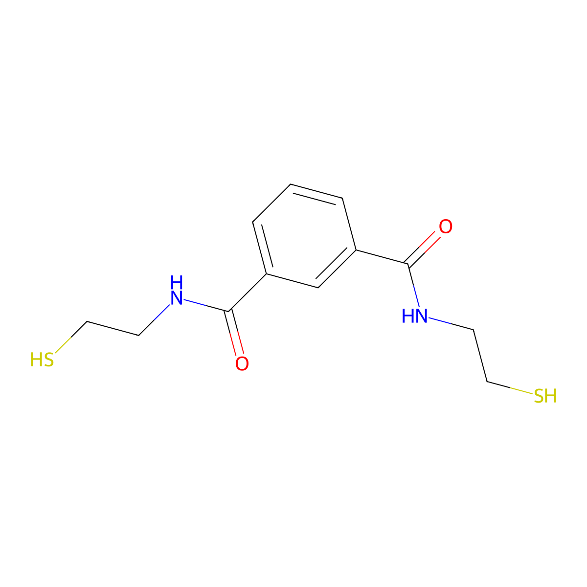 N,N'-bis(2-mercaptoethyl)isophthalamide molecular structure, CAS 351994-94-0