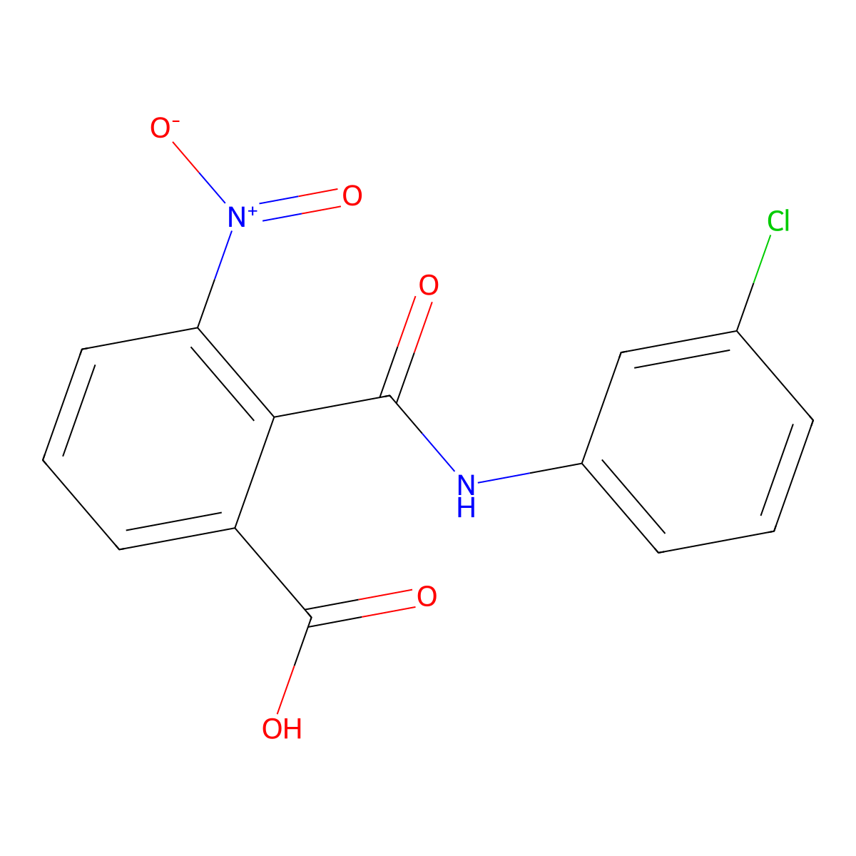 2-[(3-Chlorophenyl)carbamoyl]-3-nitrobenzoic acid molecular structure, CAS 351995-20-5