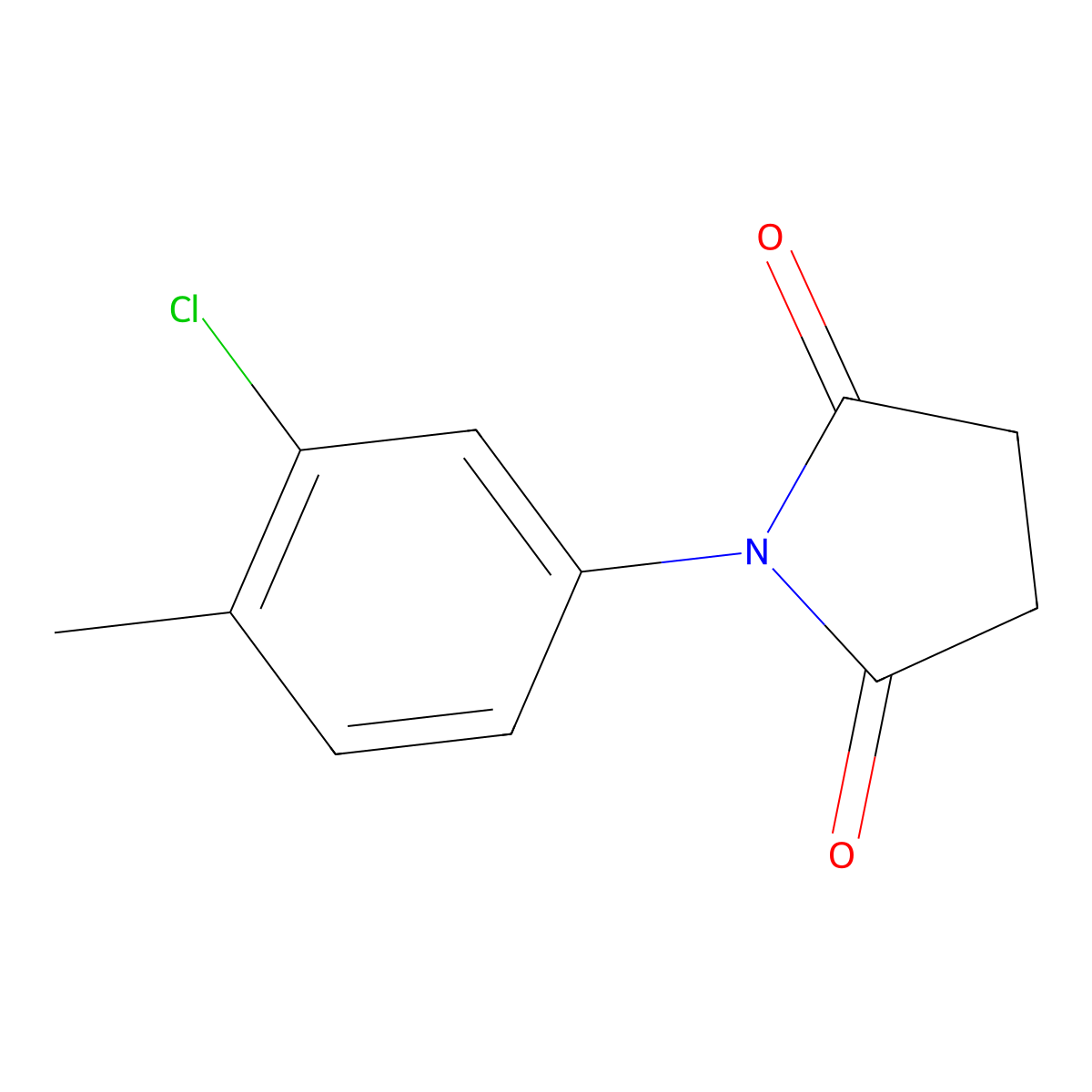 1-(3-Chloro-4-methylphenyl)pyrrolidine-2,5-dione molecular structure, CAS 351995-40-9