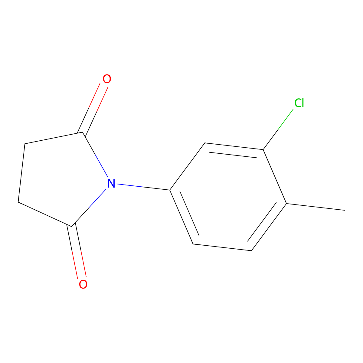 1-(3-Chloro-4-methylphenyl)pyrrolidine-2,5-dione molecular structure, CAS 351995-40-9