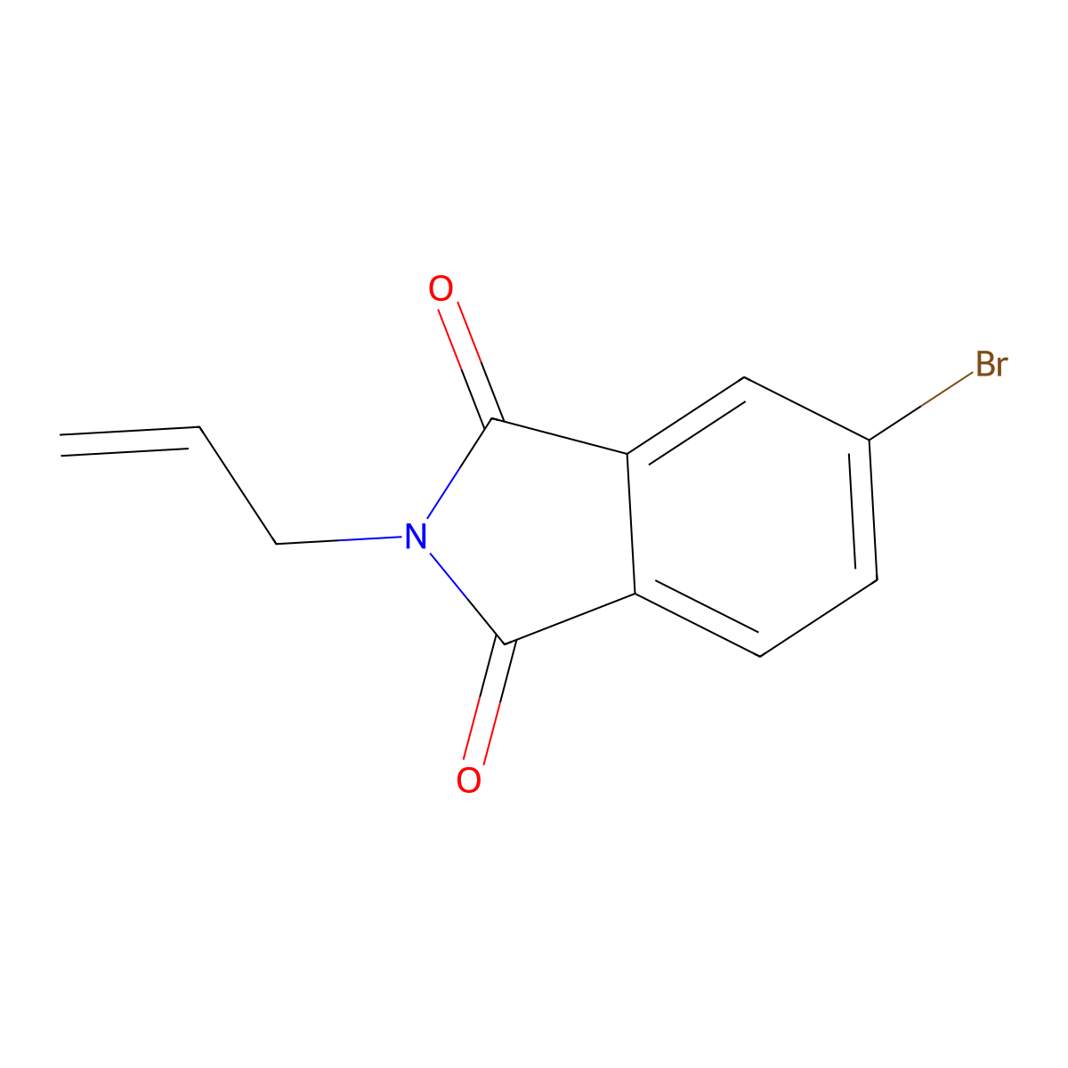5-Bromo-2-(2-propen-1-YL)-1H-isoindole-1,3(2H)-dione molecular structure, CAS 351995-75-0