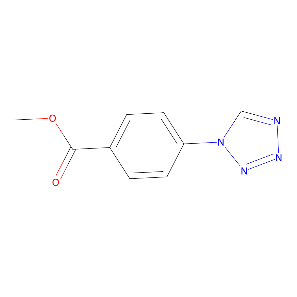 methyl 4-(1H-1,2,3,4-tetrazol-1-yl)benzoate molecular structure, CAS 351995-88-5