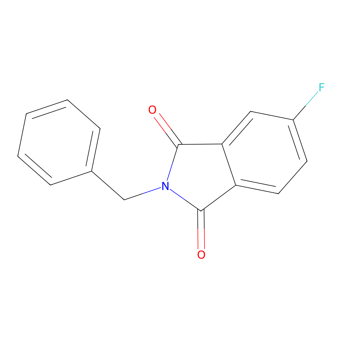 2-Benzyl-5-fluoroisoindole-1,3-dione molecular structure, CAS 351996-10-6