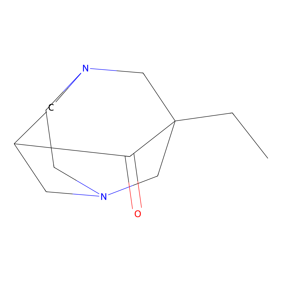 1-Ethyl-3,6-diazatricyclo[4.3.1.1~3,8~]undecan-9-one molecular structure, CAS 351996-17-3