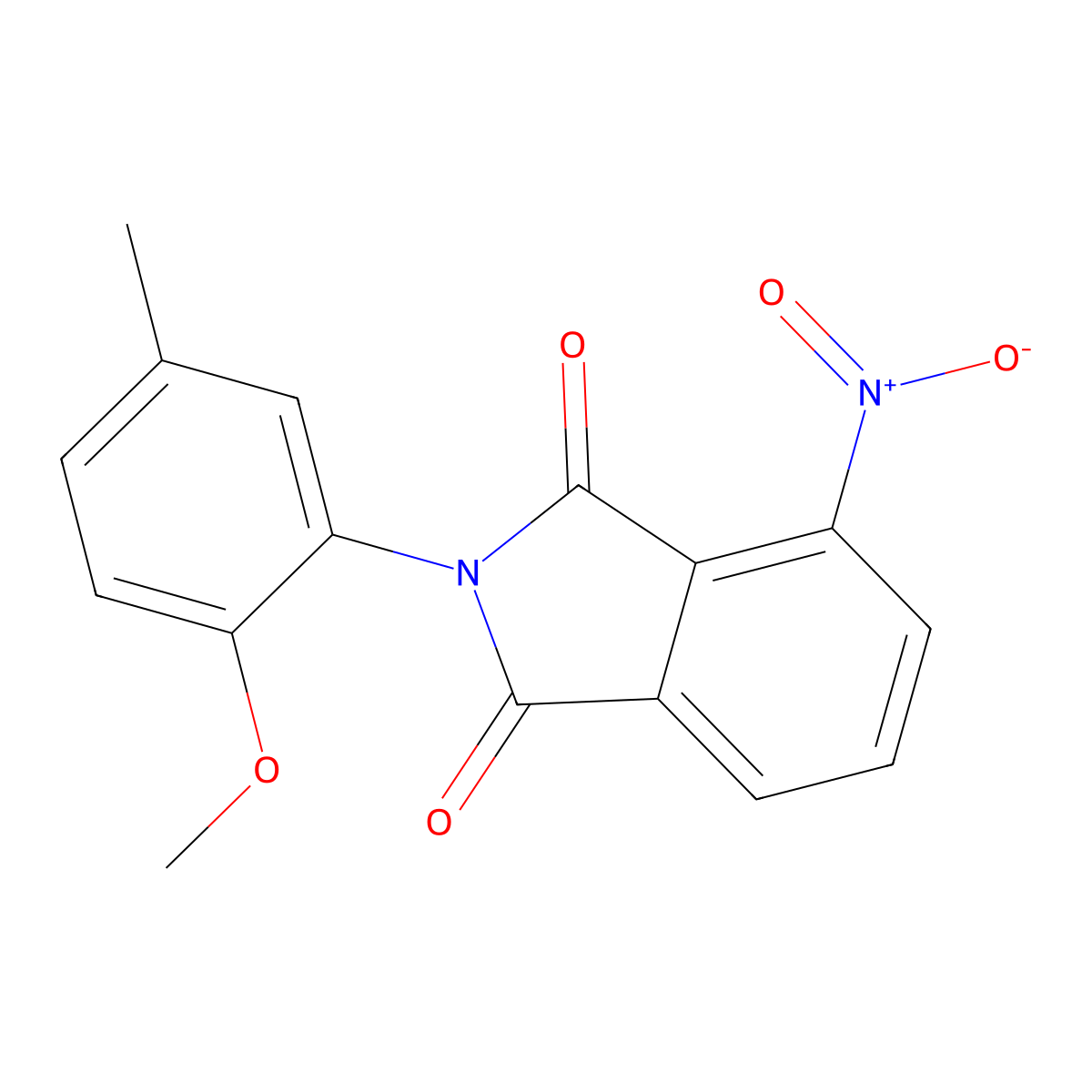4-nitro-2-(2-methoxy-5-methylphenyl)-1H-isoindole-1,3(2H)-dione molecular structure, CAS 351996-37-7