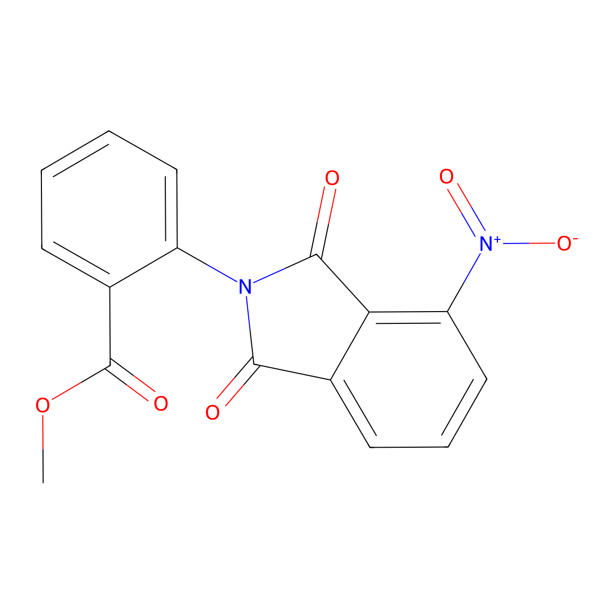 Methyl 2-(4-nitro-1,3-dioxoisoindol-2-yl)benzoate molecular structure, CAS 351997-40-5
